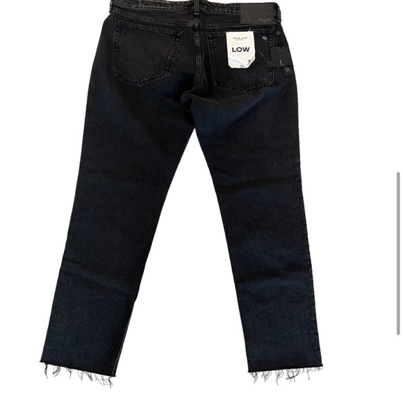 Rag & Bone Dre mid Rise Slim Boyfriend Jeans in Highland Black - Picture 4 of 12